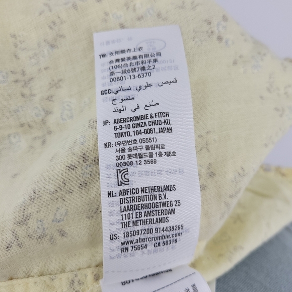 Abercrombie & Fitch Linen Cotton Floral Crop Tank Top Shirt Size xl - Picture 11 of 14